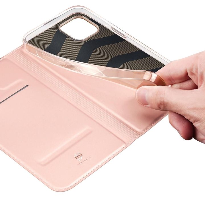 Skin Pro dėklas su atlenkiamuoju dangteliu iPhone 14 Plus rožinės spalvos