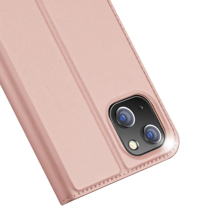 Skin Pro dėklas su atlenkiamuoju dangteliu iPhone 14 Plus rožinės spalvos