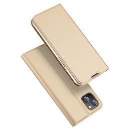 Skin Pro dėklas su atlenkiamuoju dangteliu iPhone 14 Plus auksinis