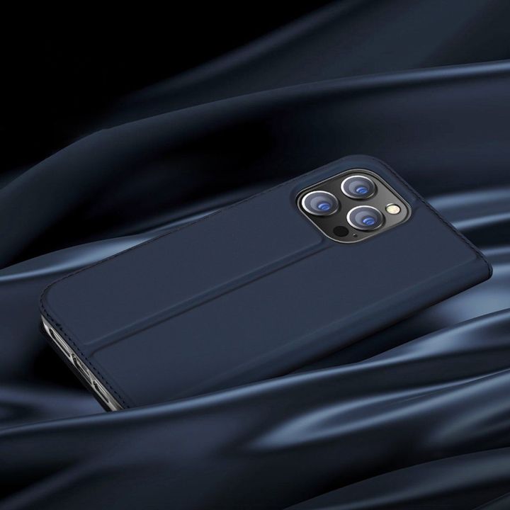 Skin Pro dėklas su atlenkiamuoju dangteliu iPhone 14 Pro Max auksinis