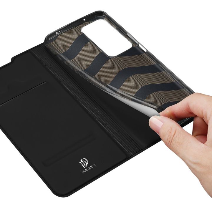 Skin Pro dėklas su atlenkiamuoju dangteliu Xiaomi Poco F4 5G juodas