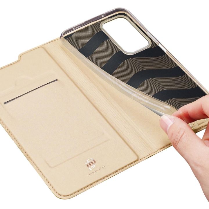Skin Pro dėklas su atlenkiamuoju dangteliu Xiaomi Poco F4 5G auksinis