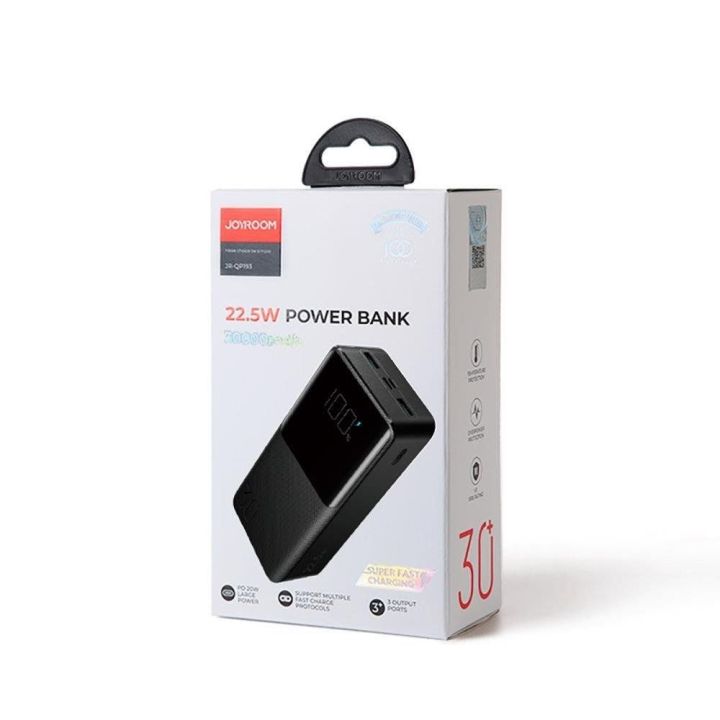 maitinimo bankas JR-QP193 30000mAh 22,5W PD QC3.0 AFC - juodas