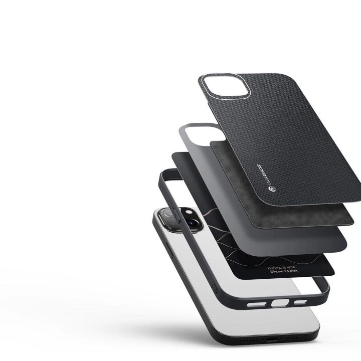 Fino dėklas su nailono danga iPhone 14 Plus , juodas