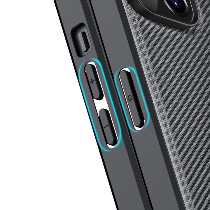 Fino dėklas su nailono danga iPhone 14 Plus , juodas