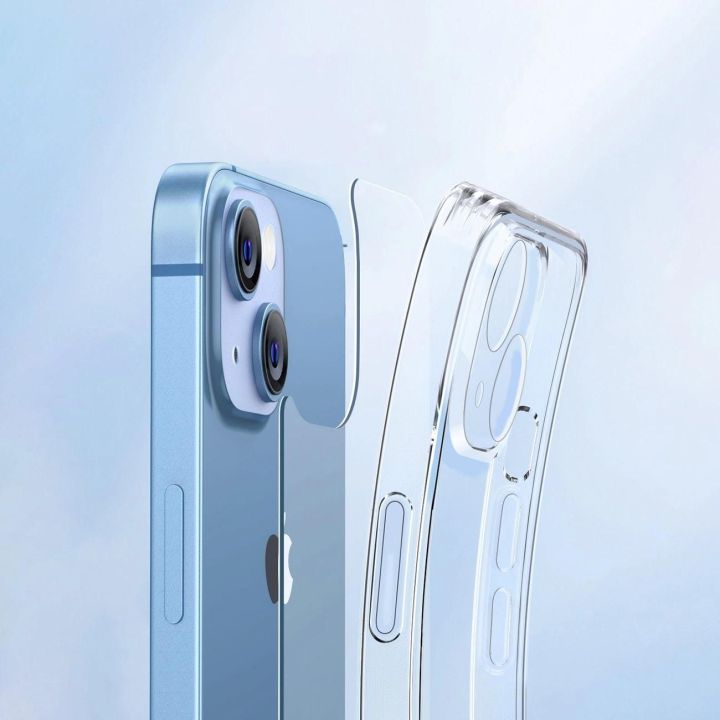 dėklas su geliniu rėmeliu Classy Clear Enhanced apsauginis dėklas iPhone 14 Plus , skaidrus (LP618)
