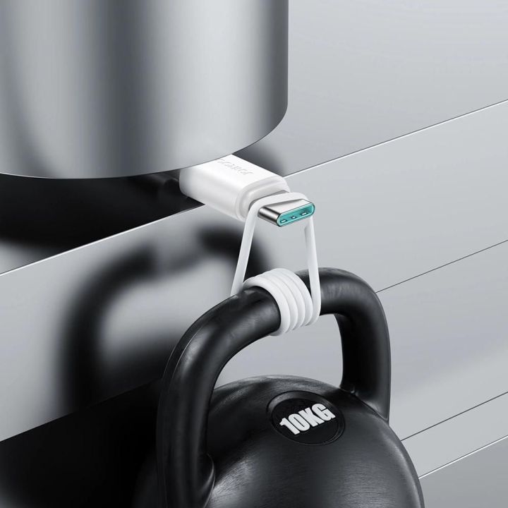 USB įkrovimo/duomenų perdavimo kabelis - C tipo USB 3A 1 m, baltas (S-UC027A9)