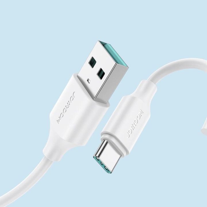 USB įkrovimo/duomenų perdavimo kabelis - C tipo USB 3A 1 m, baltas (S-UC027A9)