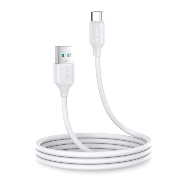 USB įkrovimo/duomenų perdavimo kabelis - C tipo USB 3A 1 m, baltas (S-UC027A9)