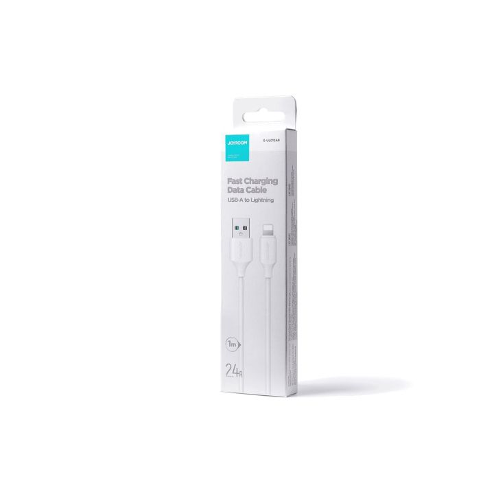 įkrovimo / duomenų perdavimo kabelis USB - Lightning 2.4A 1 m, baltas (S-UL012A9)