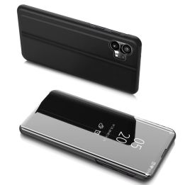 Clear View Case dėklas Nieko Telefonas 1 flip dangtelis juodas