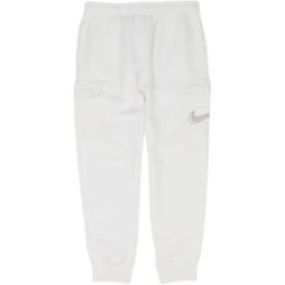 Vyriškos medvilninės kargo kelnės Nike Court Fleece, baltos