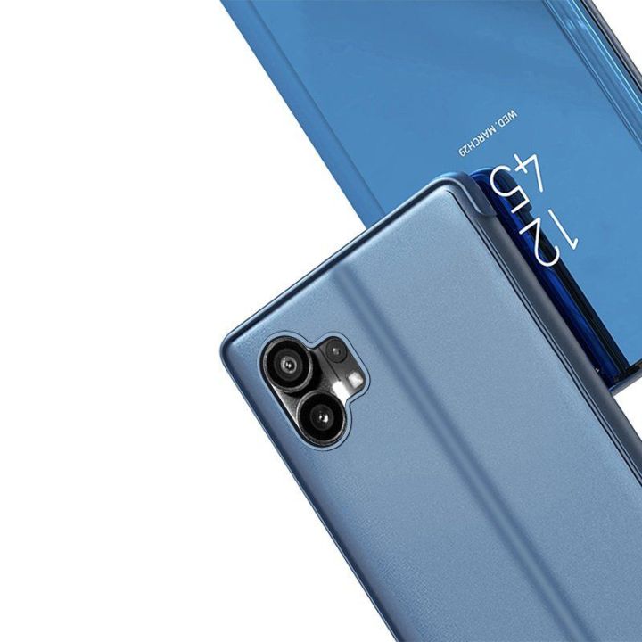 Clear View Case dėklas Nieko Telefonas 1 flip dangtelis juodas