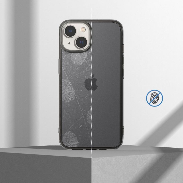 Ringke Fusion Matte iPhone 14 Plus dėklas su geliniu rėmeliu, pilkas