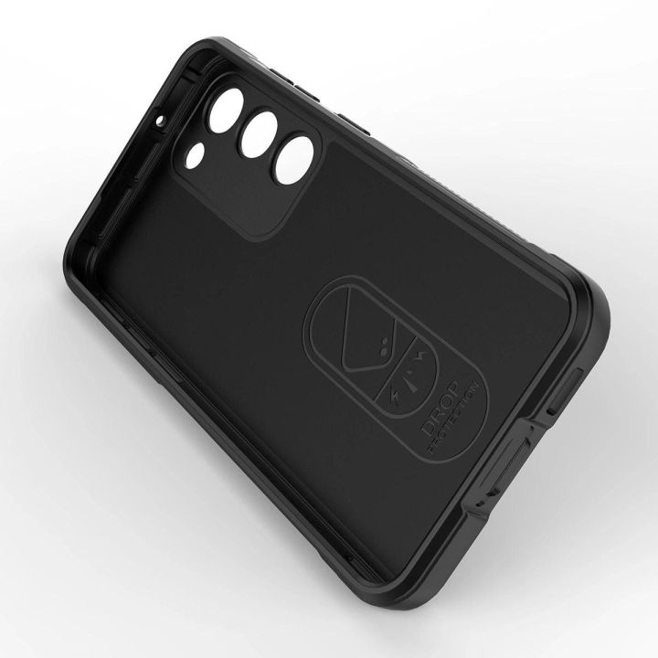 Samsung Galaxy S23+, lankstus, šarvuotas dangtelis, juodas
