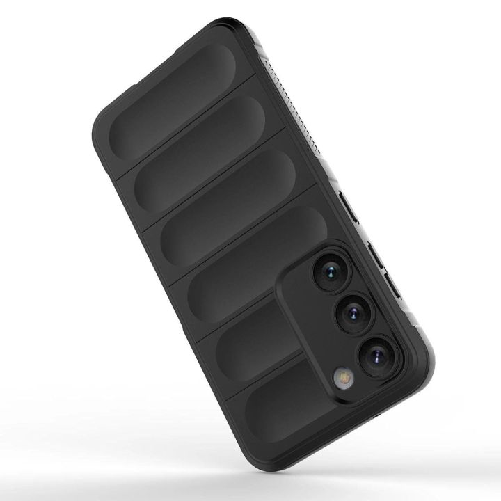 Samsung Galaxy S23+, lankstus, šarvuotas dangtelis, juodas