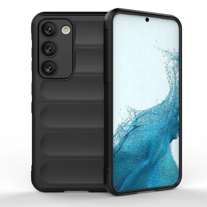 Samsung Galaxy S23+, lankstus, šarvuotas dangtelis, juodas