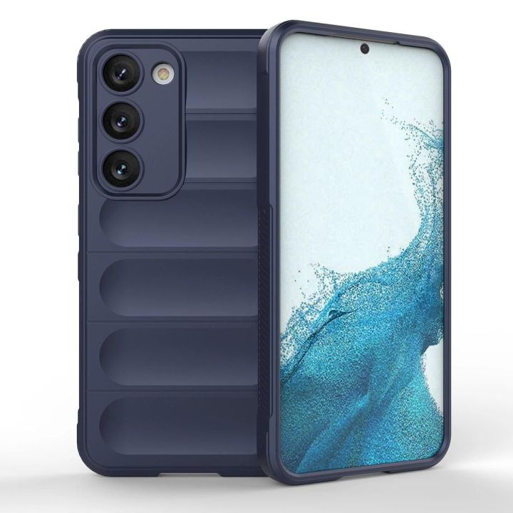 Magic Shield Case Samsung Galaxy S23+, lankstus, šarvuotas dangtelis, mėlynas