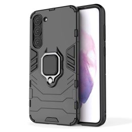 Ring Armor dėklas Samsung Galaxy S23+ šarvuoto dangtelio magnetinis laikiklis žiedas juodas