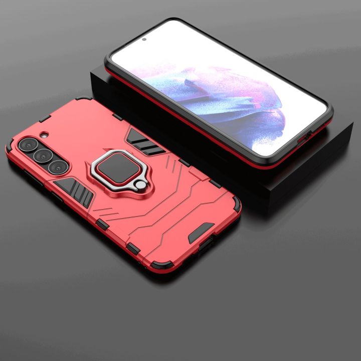 Ring Armor dėklas Samsung Galaxy S23+ šarvuoto dangtelio magnetinis laikiklis žiedas juodas