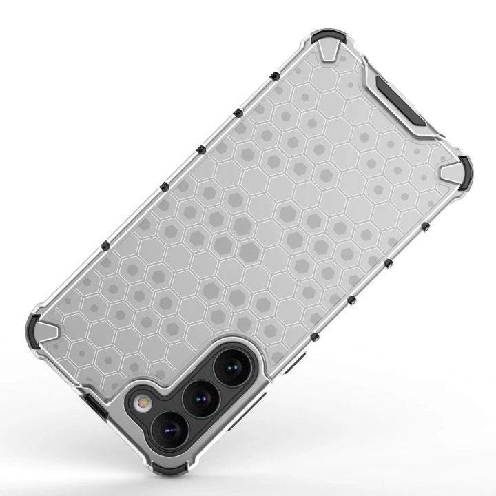 Honeycomb dėklas Samsung Galaxy S23+ šarvuotas hibridinis dėklas mėlynas