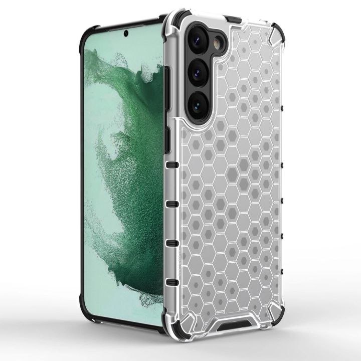 Honeycomb dėklas Samsung Galaxy S23+ šarvuotas hibridinis dėklas mėlynas
