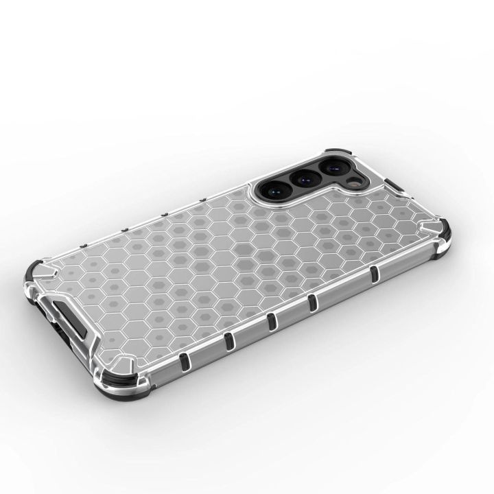 Honeycomb dėklas Samsung Galaxy S23+ šarvuotas hibridinis dėklas skaidrus