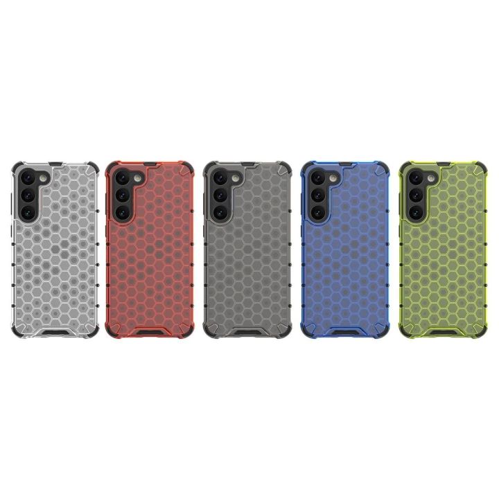 Honeycomb dėklas Samsung Galaxy S23+ šarvuotas hibridinis dėklas skaidrus