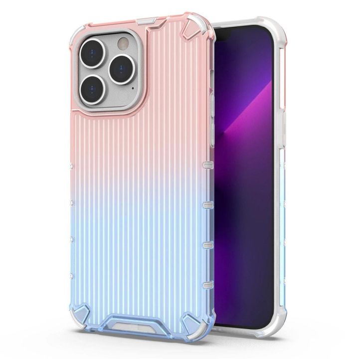 Ombre Protect dėklas iPhone 13 Pro šarvuotas dėklas rožinės ir mėlynos spalvų