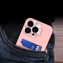 Odinis dėklas su stovu Samsung Galaxy S23 Ultra card piniginės dėklas su stovu rožinės spalvos