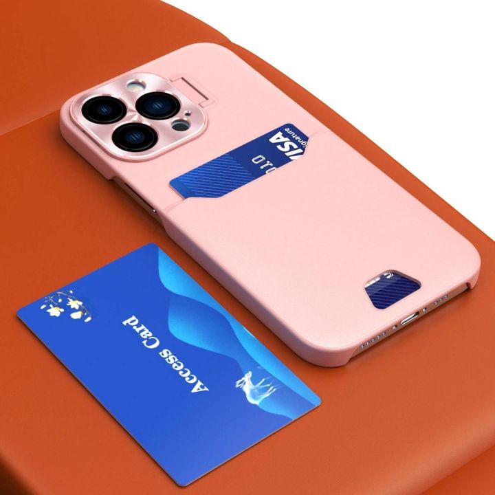 Odinis dėklas su stovu Samsung Galaxy S23 Ultra card piniginės dėklas su stovu rožinės spalvos