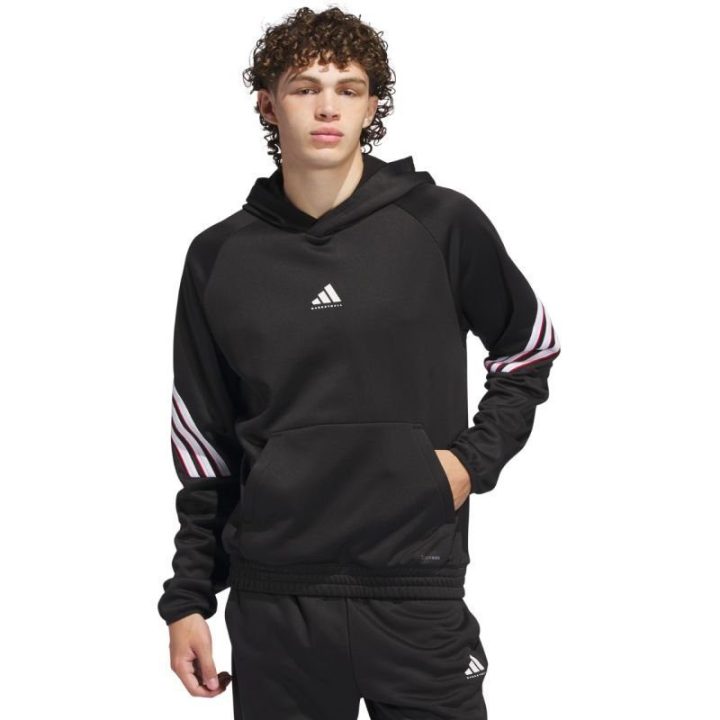 Vyriškas krepšinio džemperis su gobtuvu adidas Basketball Crazy Warm, juodas