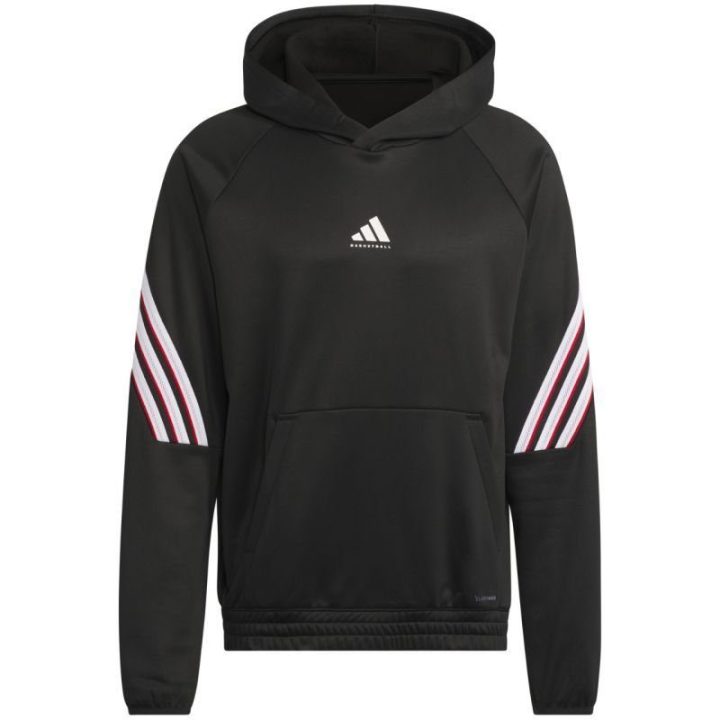 Vyriškas krepšinio džemperis su gobtuvu adidas Basketball Crazy Warm, juodas