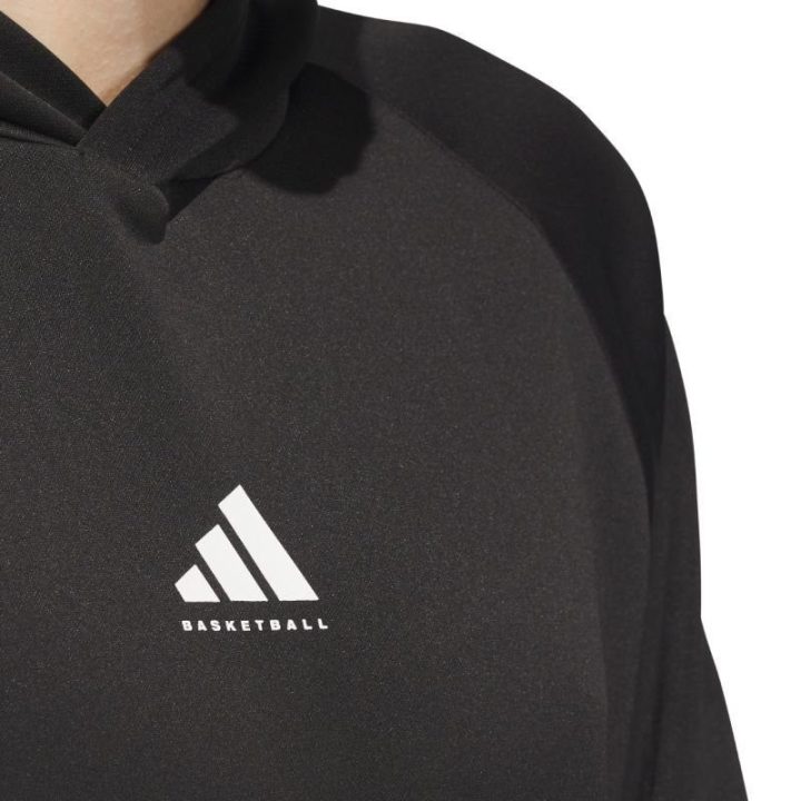Vyriškas krepšinio džemperis su gobtuvu adidas Basketball Crazy Warm, juodas