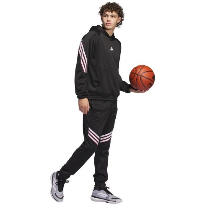 Vyriškas krepšinio džemperis su gobtuvu adidas Basketball Crazy Warm, juodas