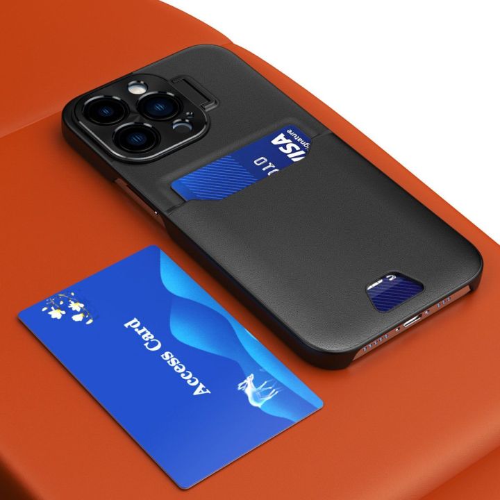 Odinis dėklas su stovu Samsung Galaxy S23+ kortelių piniginės dėklas su stovu juodas
