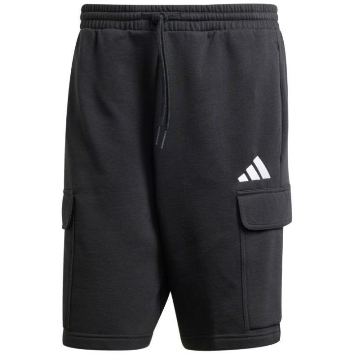 Vyriški medvilniniai kargo šortai adidas Essentials Feelcozy, juodi