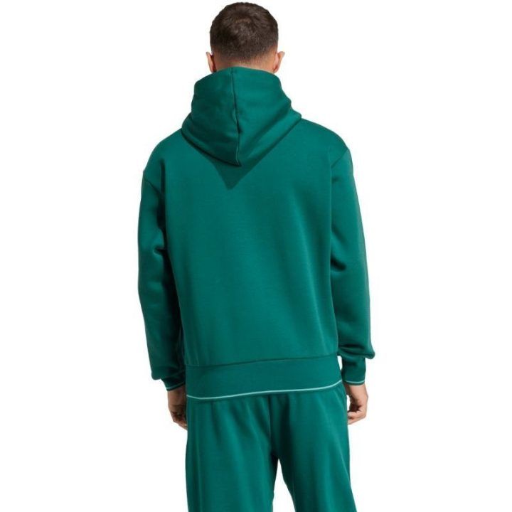 Vyriškas medvilninis džemperis su gobtuvu adidas Collegiate, žalias