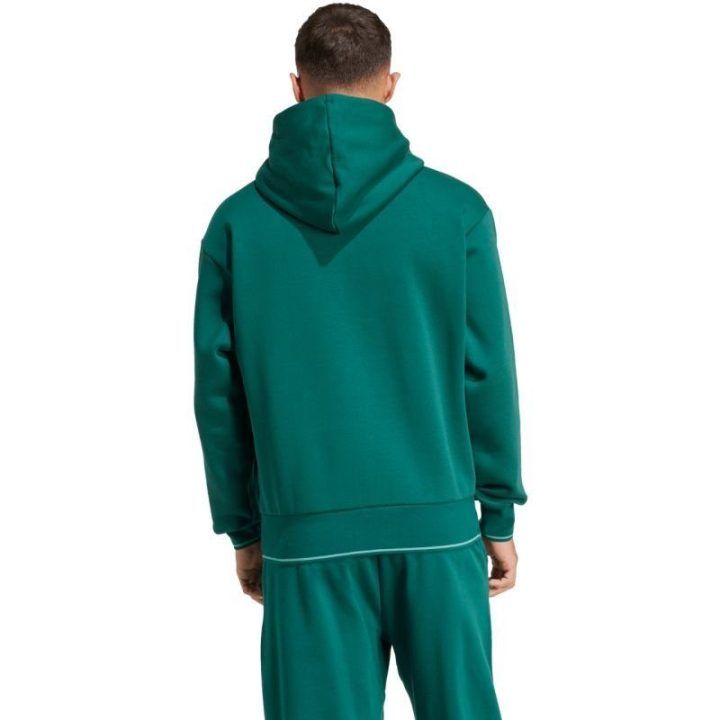 Vyriškas medvilninis džemperis su gobtuvu adidas Collegiate, žalias
