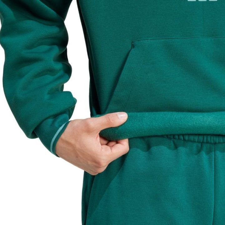 Vyriškas medvilninis džemperis su gobtuvu adidas Collegiate, žalias