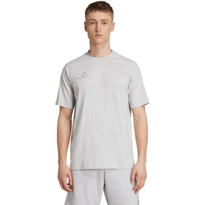 Vyriški medvilniniai marškinėliai adidas Tiro 25 Tee Travel, pilki
