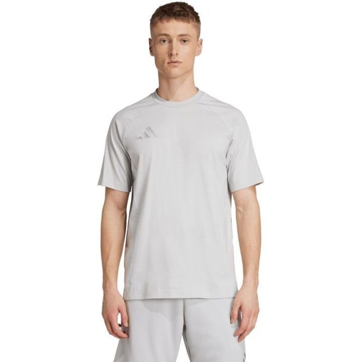 Vyriški medvilniniai marškinėliai adidas Tiro 25 Tee Travel, pilki