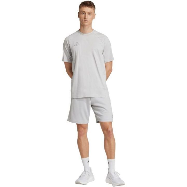 Vyriški medvilniniai marškinėliai adidas Tiro 25 Tee Travel, pilki