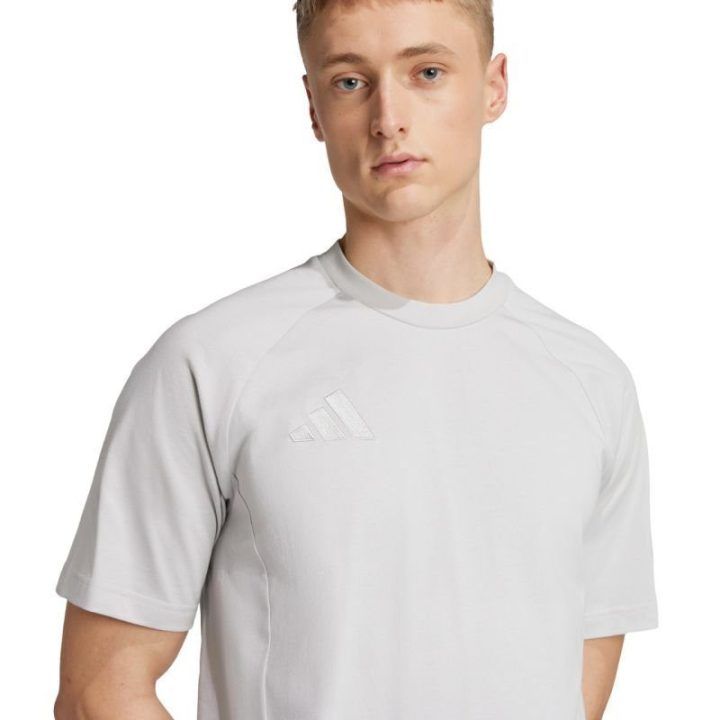 Vyriški medvilniniai marškinėliai adidas Tiro 25 Tee Travel, pilki