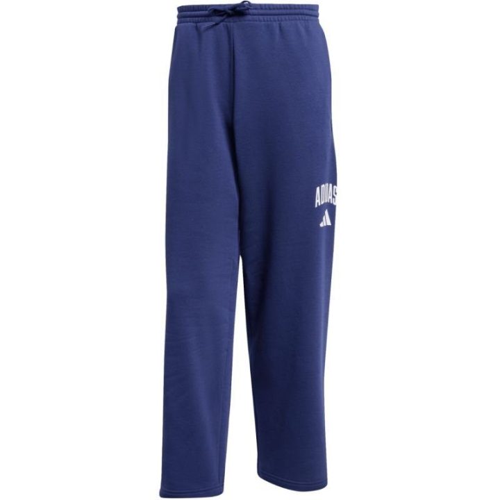 Vyriškos medvilninės kelnės adidas Collegiate, tamsiai mėlynos