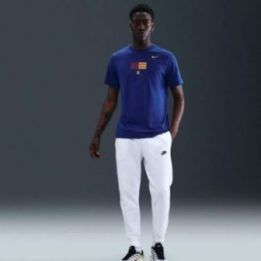 Marškinėliai Nike FC Barcelona Crest Tee 25/26, karališkai mėlyni