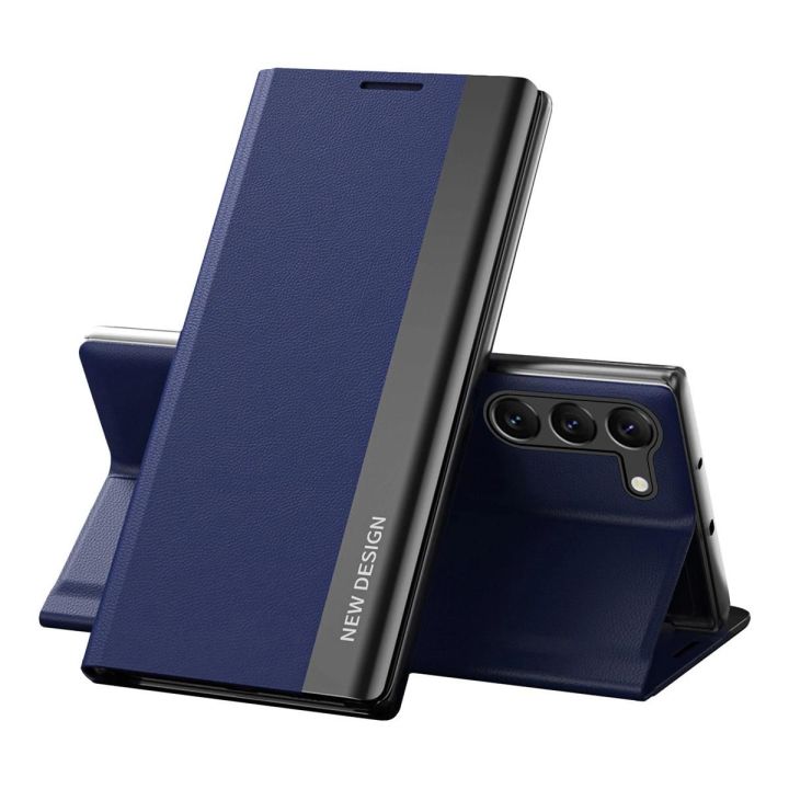 Sleep Case Pro dėklas Samsung Galaxy S23+ su atlenkiamu dangteliu, mėlynas