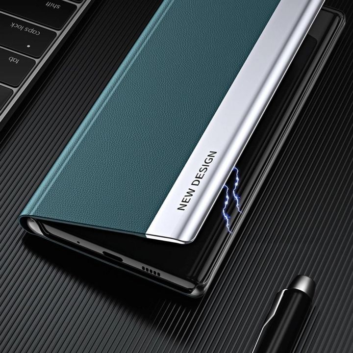 Sleep Case Pro dėklas Samsung Galaxy S23+ su atlenkiamu dangteliu, mėlynas