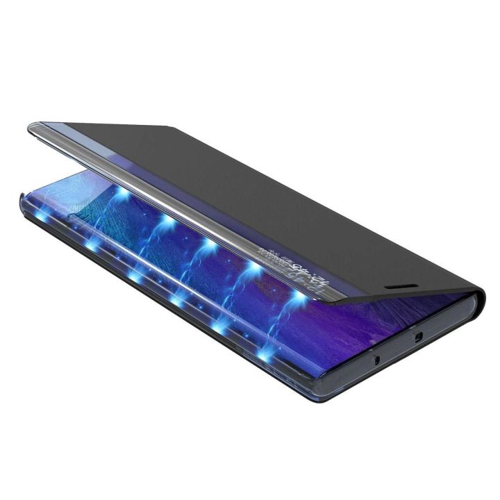 Naujas Sleep dėklas Samsung Galaxy S23+ flip cover stand blue
