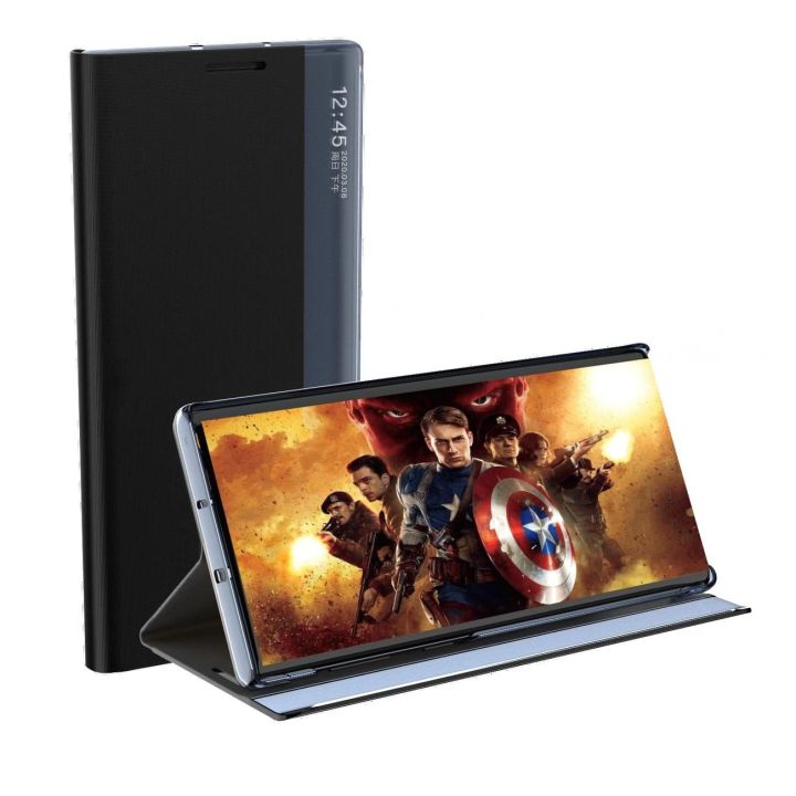 Naujas Sleep dėklas Samsung Galaxy S23+ flip cover stand blue